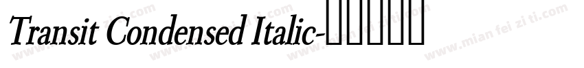 Transit Condensed Italic字体转换